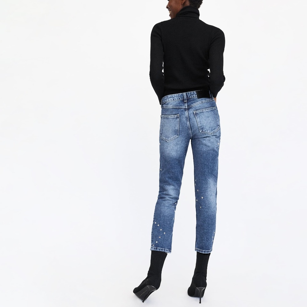 Zara denim NWT jeans with stars in size 36(4) - Picture 2 of 8